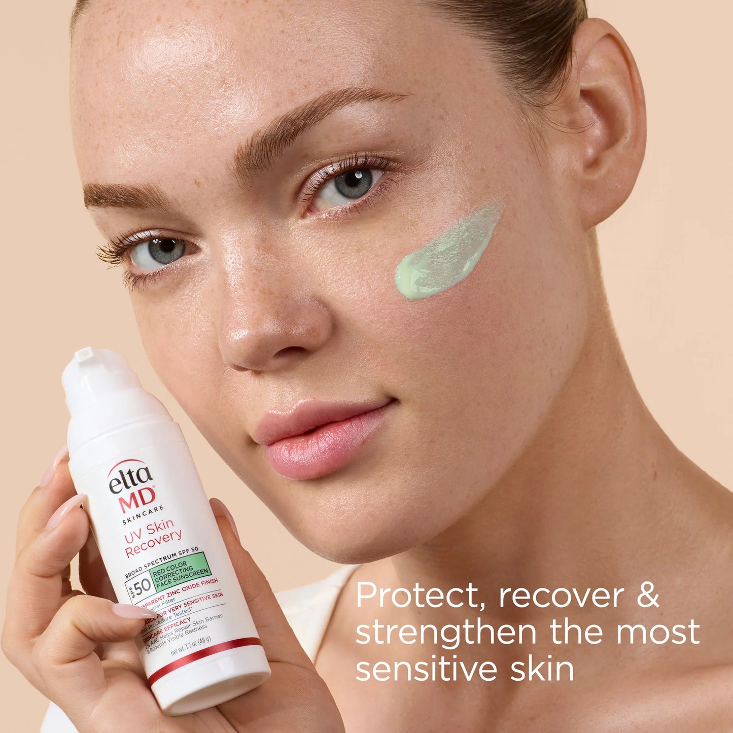 UV Skin Recovery Red Color Correcting Green Tint Broad Spectrum 1.7 fl oz