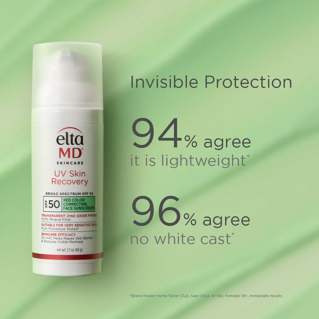 UV Skin Recovery Red Color Correcting Green Tint Broad Spectrum 1.7 fl oz