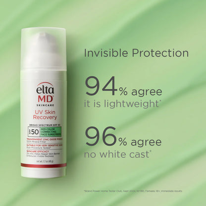 UV Skin Recovery Red Color Correcting Green Tint Broad Spectrum 1.7 fl oz